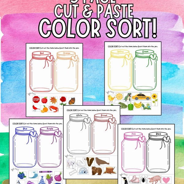 Mason Jar Color Sort für Kleinkinder