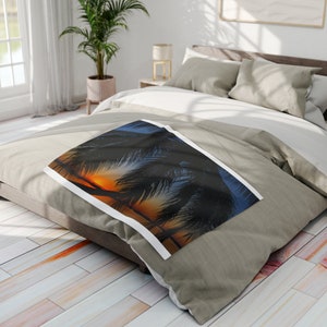 Plam tree sunset in Florida, Arctic Fleece Blanket