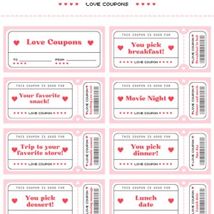 Valentijnsdag Liefdescoupons - 14 dagen aan kortingsbonnen die u kunt delen met uw kinderen! Maak de weken voorafgaand aan V-Day leuk!