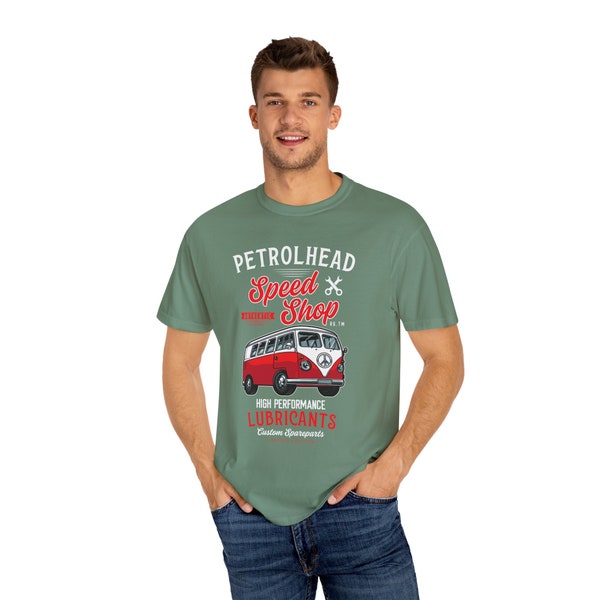 Geschenk für ihn, Adventure Shirt, Vintage Kleidung, "Petrol Head Speed Shop" Shirt und Casual Streetwear Shirt