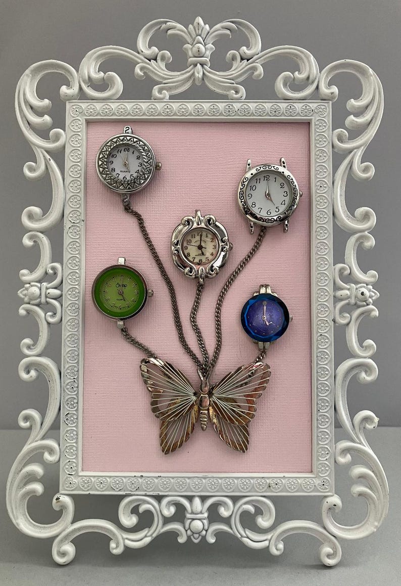Framed Watch Bouquet, Unique Design, I Love Watches Green Background is ...