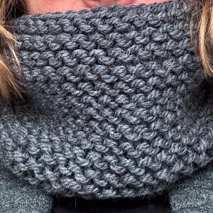 Handmade knit neck warmer - snood - tube scarf.