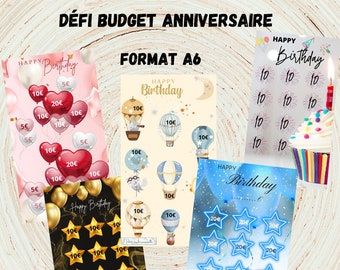 Défi Budget A6 Anniversaire