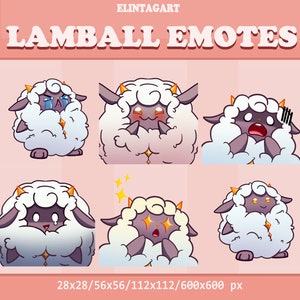 Lamball Emotes Set Palworld Twitch, Discord, Youtube Cute Kawaii Lamb ...