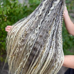 Brown Ombre Synthetic Dreadlocks: Double Ended Boho Braid Extensions