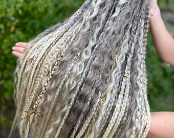 Brown Ombre Synthetic Dreadlocks: Double Ended Boho Braid Extensions