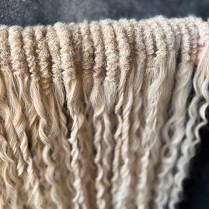 Blond Curly Synthetic Dreadlocks Curly DE dreads Boho double ended dreadlocks Crochet Double Ended Dreads DE dreads Crochet full set dreads image 10