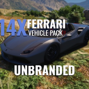 FiveM Unbranded Ferrari Vehicle Pack - 14x | High Quality & FiveM Ready