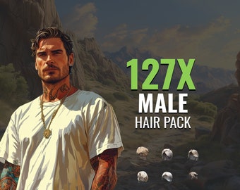 Pack de cheveux EUP FiveM Male 127X | Haute qualité et compatible FiveM