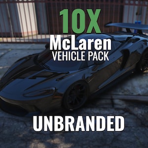 FiveM Unbranded McLaren Vehicle Pack - 10x | High Quality & FiveM Ready