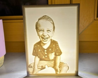 individuelles 3D-Foto  Lithophane mit LED SPOT