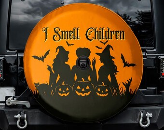 Bunch of Hocus Pocus Spare Tire Cover, With Camera Hole, For Jeep, For Bronco, For FJ Cruiser, For Camper, For RV, For SUV, Halloween