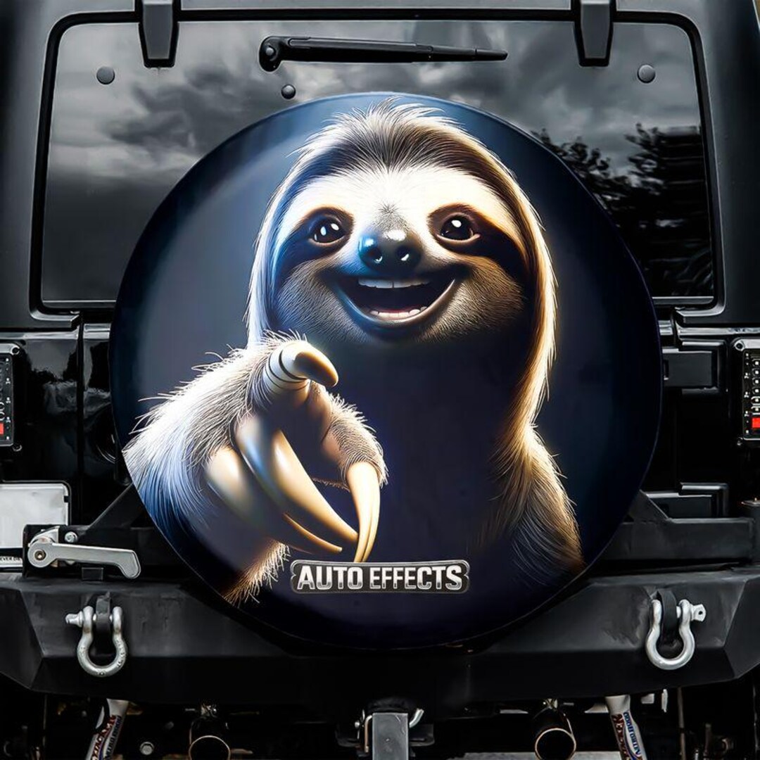 Funny Jungle Animals Pointing Sloth Spare Tire Cover, No Camera Hole ...