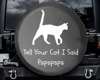 Vertel je kat over het reservewiel, zonder cameragat, voor Jeep, Bronco, FJ Cruiser, camper, caravan, SUV