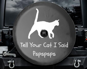 Tell Your Cat reservewielhoes met cameraopening, voor Jeep, Bronco, FJ Cruiser, camper, caravan, SUV