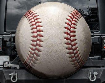 3D honkbal (bijgewerkte versie) reservewielhoes, zonder camera-opening, voor Jeep, Bronco, FJ Cruiser, camper, caravan, SUV