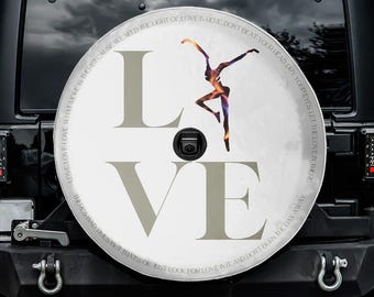 DMB Love reservewielhoes met camera-opening, voor Jeep, Bronco, FJ Cruiser, camper, SUV