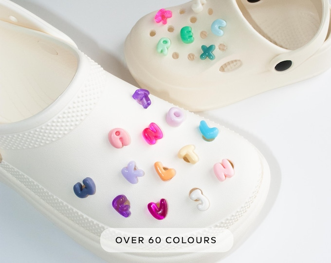 Custom Bubble Letter Shoe Charms | Personalised Gift | Name Clog Charms