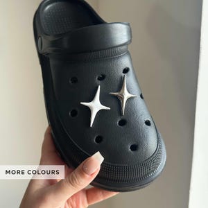 Metal Four-Point Star Shoe Charm | Silver Gold Finish