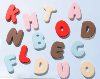 Personalised Bubble Letter Fridge Magnets | Custom Name Magnet Alphabet Kitchen Decor