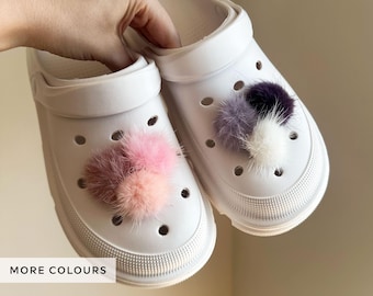 Furry PomPom Shoe Charms