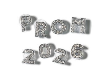 Prom 2026 Letters Shoe Charms in Silver