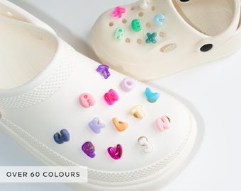 Mini Custom Colours Bubble Letter Alphabet Resin Shoe Charms | Personalised Name Shoe Charm