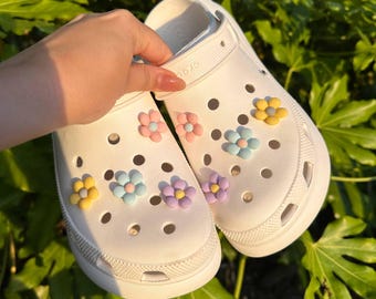 Pastel Flower Shoe Charm Set | Kawaii Aesthetic Girly Charms Set