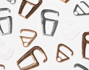 Shoe Chain Hooks | Gold, Silver, Clear Metal Clog Charm Connectors, DIY Shoe Accessories