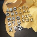 Bling Letter Alphabet Shoe Charms | Luxury Silver, Gold & Rhinestones product logo