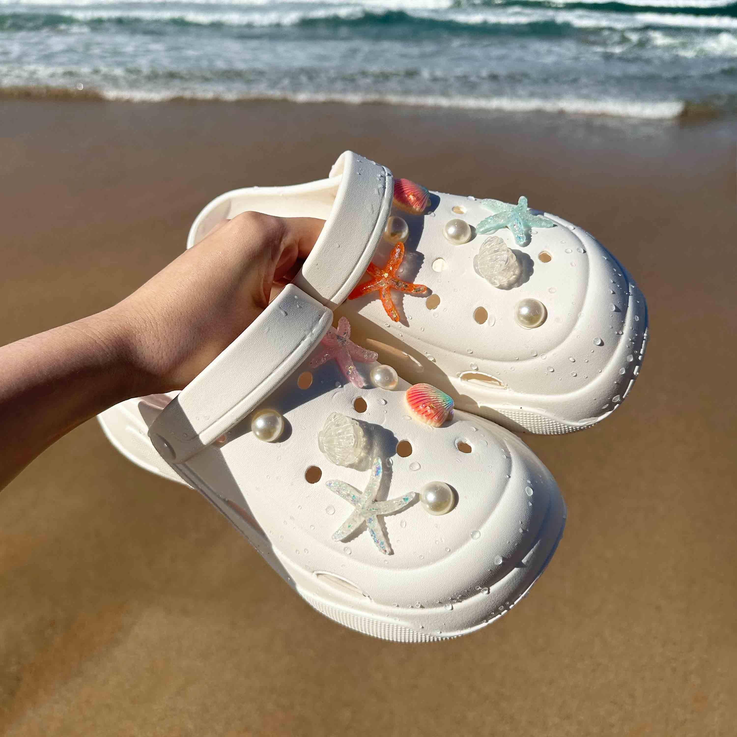 Under the Sea Set of Shoe Charms | Beach Swimming Charm for Shoes | Ocean Beach Swim Baby Cute Kawaii Aesthetic