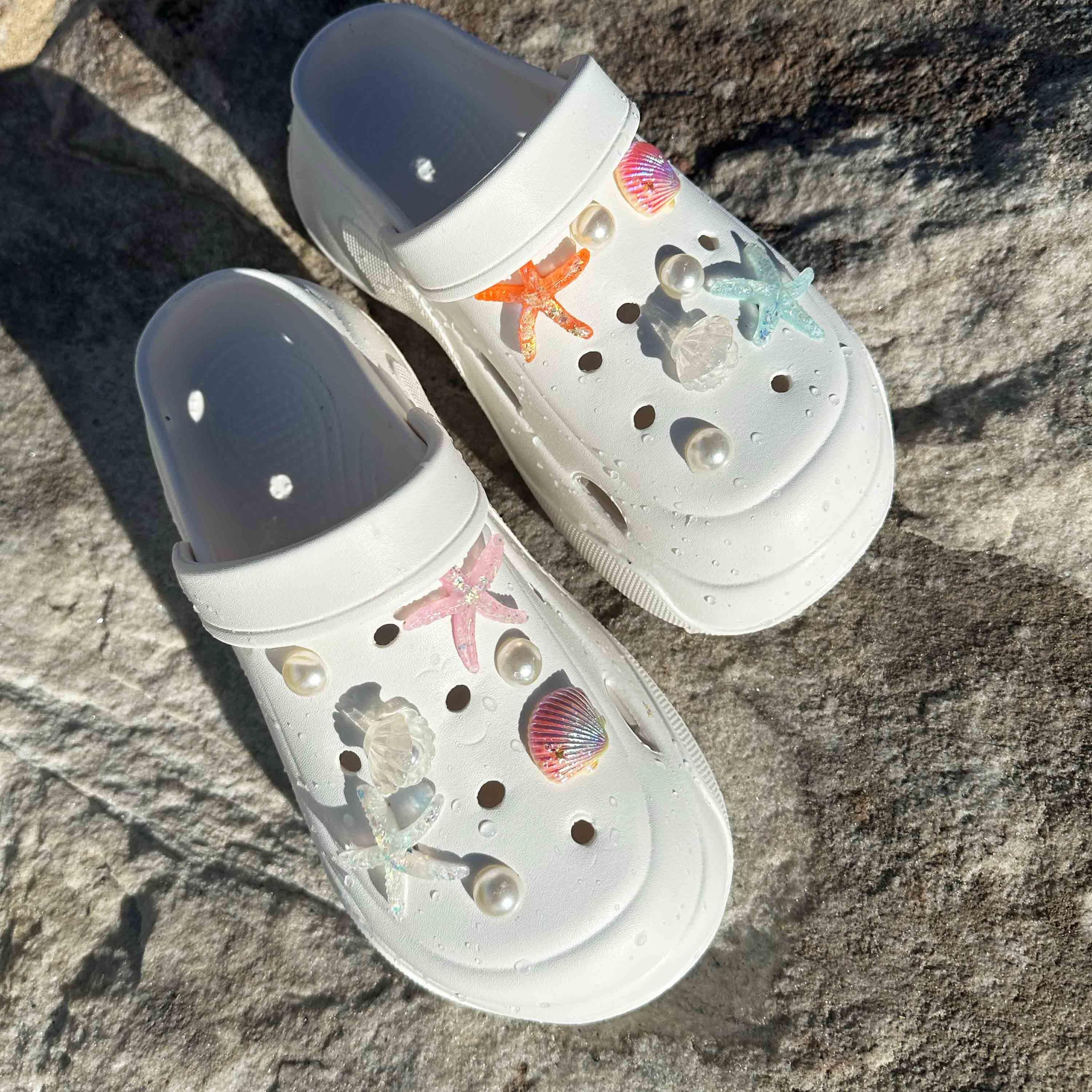 Under the Sea Set of Shoe Charms | Beach Swimming Charm for Shoes | Ocean Beach Swim Baby Cute Kawaii Aesthetic