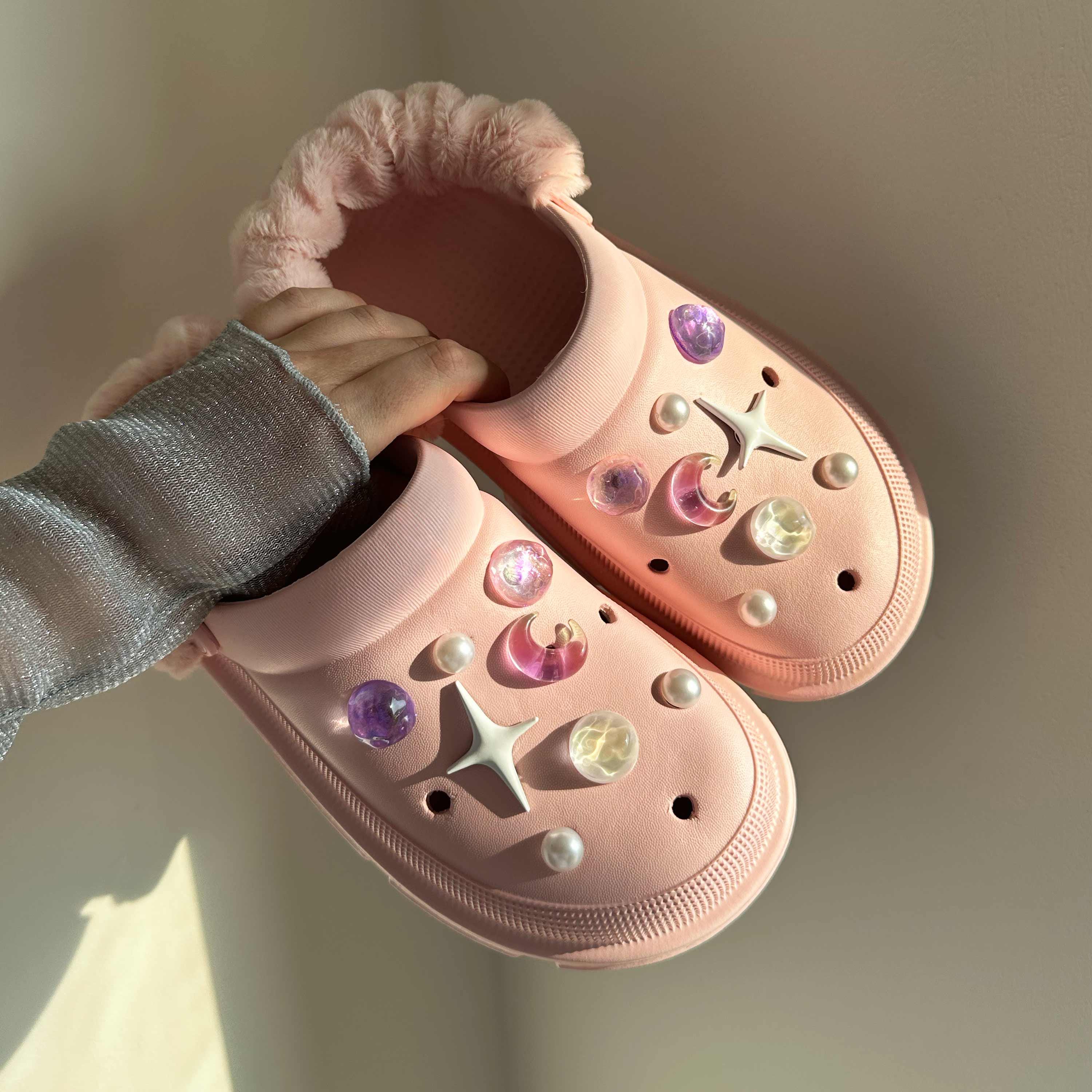 Pink Custom Croc Buttons Croc Pins Personalized Croc Jibbitz