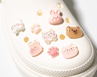 Kawaii Animal Shoe Charms - Cat, Bunny, Bear or Pig