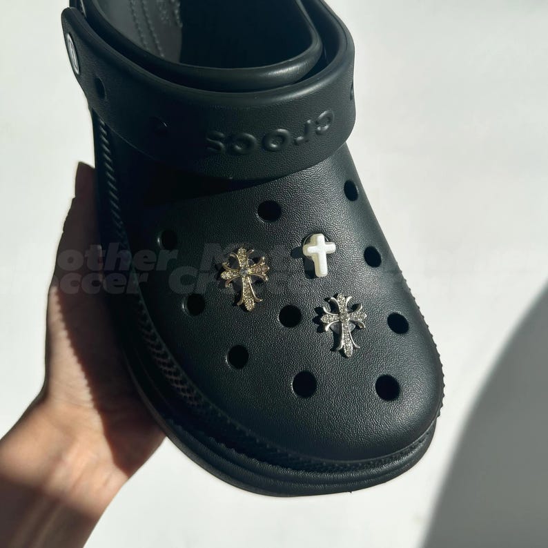 BRIDAL SHOWER ONLY-cross croc charm for Sara’s reception shoes