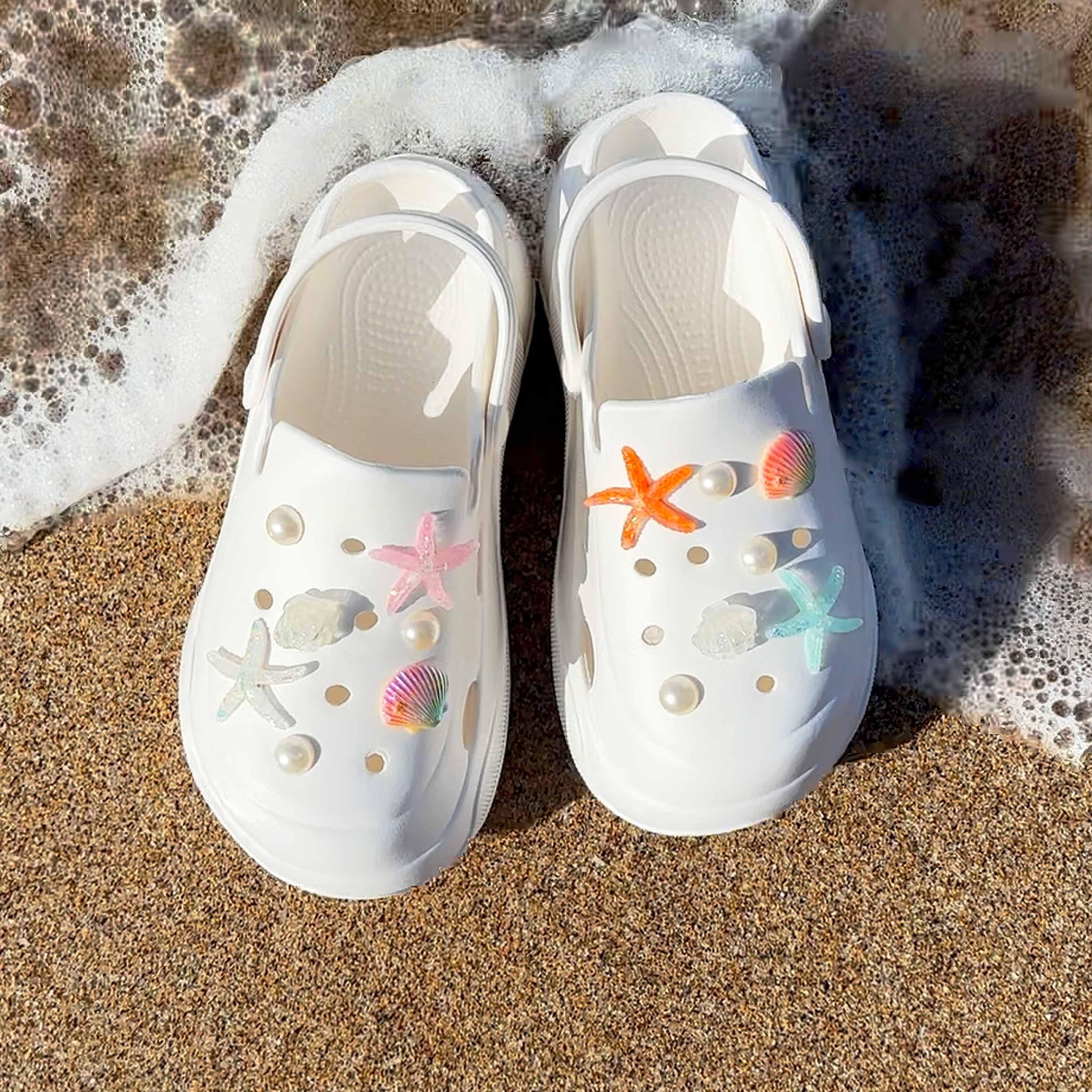 Under the Sea Set of Shoe Charms | Beach Swimming Charm for Shoes | Ocean Beach Swim Baby Cute Kawaii Aesthetic