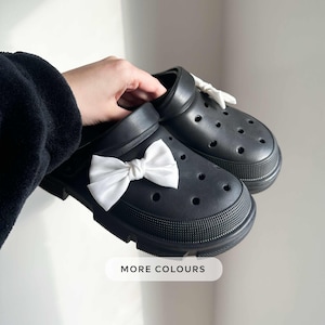 Satin Bow Shoe Charms: Girly Coquette Shoe Decoration