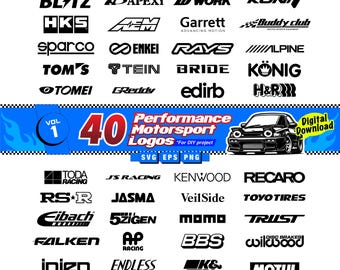 Motorsport Logo Bundle: 40 Performance Designs (SVG, EPS, PNG) - Volume 1