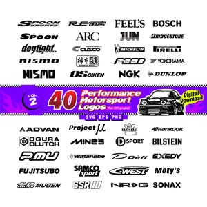 Paquete de logotipos de automovilismo: 40 diseños de alto rendimiento (SVG, EPS, PNG) - Volumen 2