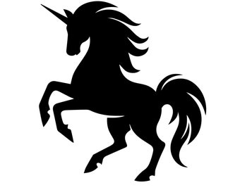 Unicorn Shape SVG Digital download, Silhouette