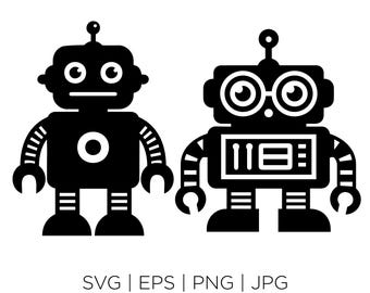 Robot SVG Digital download, Silhouette