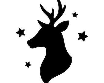 Deer Shape SVG Digital download, Silhouette