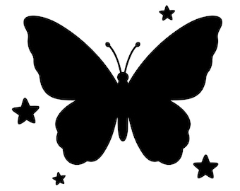 Butterfly Shape SVG Digital download, Silhouette