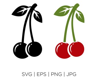 Cheery SVG EPS Digital download, Silhouette