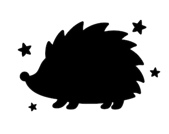 Hedgehog Shape SVG Digital download, Silhouette
