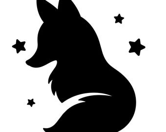 Fox Shape SVG Digital download, Silhouette
