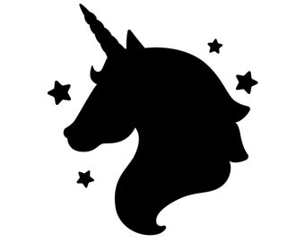Unicorn Shape SVG Digital download, Silhouette