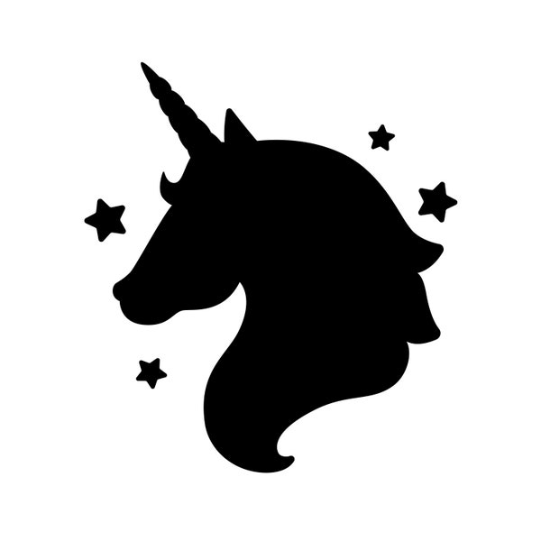 Unicorn Shape SVG Digital download, Silhouette