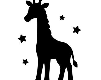 Giraffe Shape SVG Digital download, Silhouette