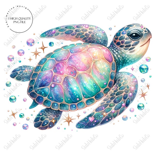 Sea Turtle, Sea Turtle Png, Sea Turtle Clipart, DTF, UV Transfer, Transparent Background, Clipart, Digital Download